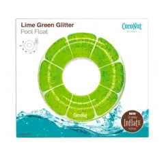 CocoNut Float Lime Green Glitter Pool Float