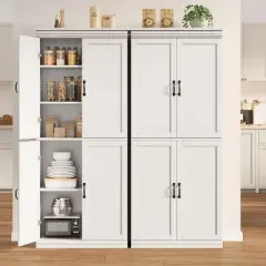Pantry Cabinet, Freestanding Kitchen Pantry Storage Cabinet,70" Cupboard, Tall Storage Cabinet