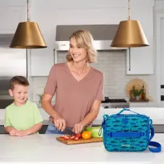 Bentgo Kids' Prints Double Insulated Lunch Bag, Durable, Water-Resistant Fabric, Bottle Holder