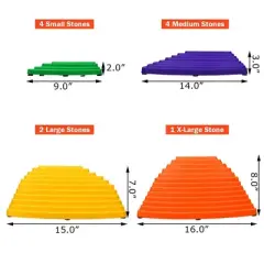 Costway 11pcs Kids Balance Stepping Stones w/ Non-Slip Bottom Indoor & Outdoor Toy