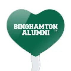 Binghamton University Bearcats Alumn Heart Love Cupcake Picks Toppers Decoration Set of 6