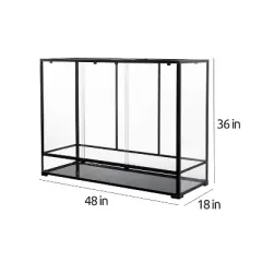 REPTI ZOO Vertical Reptile Glass Terrarium, 48" x 18" x 36"