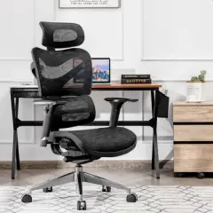 Costway Ergonomic Mesh Office Chair Adjustable High Back Chair w/ Lumbar Support