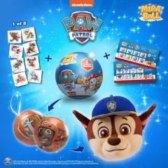 PAW Patrol MiraBall, 3-in-1 Surprise, Blind Box Toys for Kids - Collectable Characters from TV Shows - Metal Ball, Plush, Stickers, White Ribbon