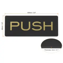 Unique Bargains Acrylic Rectangle Decor Store Business Push Pull Door Sign 2 Pcs