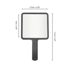 Unique Bargains Delicate Square Handheld Mirror 2 Pcs