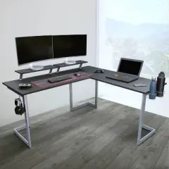 Warrior L Shaped Gaming Desk - Techni Sport
