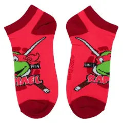 TMNT Retro Cartoon Turtle Team 5-Pack Women's Ankle Socks