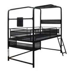 Twin Contra Customizable Mid-Sleeper Gaming Bed with TV Mount For TVs up to 32" Black - X Rocker