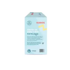 Kudos Skin-Loving Baby Wipes - 99% Water, Plastic-Free & Unscented - 180ct/3pk