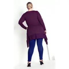 Women's Plus Size Rosey Crush Tunic - plum | EVANS