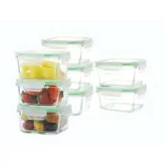 Kinetic Go Green Glassworks Square Food Storage Container Set - 18oz