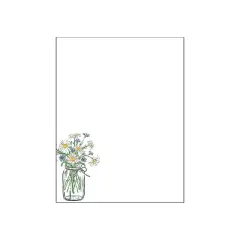 Great Papers! Mason Jar Daisies Everyday Letterhead White 80/Pack (2020147)