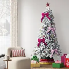 6.75" Christmas Metallic Bow Ornament Hot Pink - Wondershop&trade;