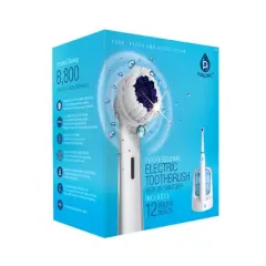 Pursonic Oscilatting electric Rechargeable Toothbrush W/ BONUS 12 Brusheads 2 Tongue cleaners, 2 interdental brush heads and 2 floss holders