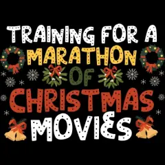 Women's Design By Humans Training For A Marathon Of Christmas Movies By Thingsandthings Racerback Tank Top