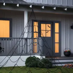 25' Mega Spiderweb Halloween Decorative Prop Black - Hyde and EEK! Boutique&trade;