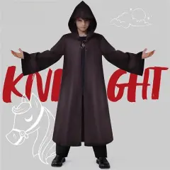 Joyfy Boy's Halloween Costumes Royal Knight Hooded Robe , Boys Knight Costumes for Halloween Cosplay Dress Up Party