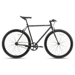 AVASTA BA9002WF-3 700C 47 Inch Single Speed Loop Fixed Gear Urban Commuter Fixie Bike with High-TEN Steel Frame for Adults 4'10" to 5'1", Matte Black