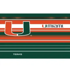 NCAA Miami Hurricanes 30oz Hype Stripes Stainless Steel Tumbler