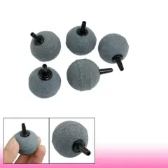 Unique Bargains Ball Shaped Fish Tank Bubble Release Air Stones Gray 1.2" Dia 5 Pcs