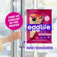 egglife Gluten Free Sweet Cinnamon Egg White Wraps - 6oz/6ct