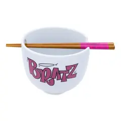 Silver Buffalo Bratz 20-Ounce Ceramic Ramen Bowl and Chopstick Set