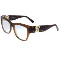 Swarovski  050 Womens Square Eyeglasses Dark Brown 51mm