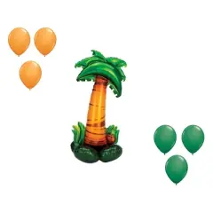 LOONBALLOON 56 Inch Palm Tree Air-Fill Balloon Medium Shape Set (6x latex)