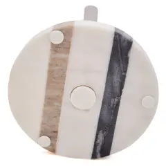 Lexi Home Marble Counter Paper Towel Holder - Mount White Stripes