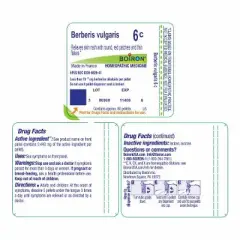 Berberis Vulgaris 6C by Boiron Homeopathic Single Medicine For First Aid  -  80 Pellet