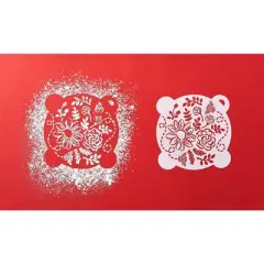 Talisman Designs Multi-Use Baking Stencils, Honey Bee Design, Set of 4 sizes, 3.5 inch, 5 inch, 8 inch, & 10 inch, White