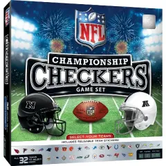 MasterPieces Officially licensed NFL League-NFL Checkers Board Game for Families and Kids ages 6 and Up