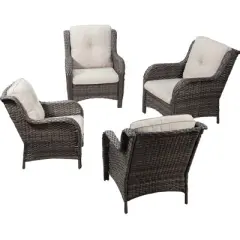 UPTIOT 4 Piece Multiple Chairs Seating Group with Cushions