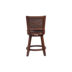 24" Broadmoor Swivel Counter Height Barstool Cappuccino Brown - Boraam