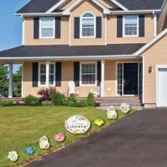 Big Dot of Happiness Wildflowers Baby - Yard Sign and Outdoor Lawn Decorations - Boho Floral Baby Shower Yard Signs - Set of 8