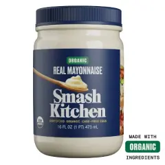 Smash Kitchen Organic Real Mayonnaise, 16 oz Jar (Pack of 2)