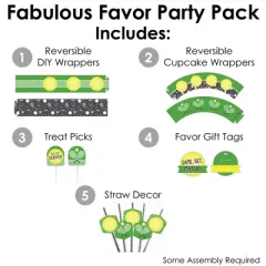 Big Dot of Happiness You Got Served - Tennis - Baby Shower or Tennis Ball Birthday Party Favors and Cupcake Kit - Fabulous Favor Party Pack - 100 Pc