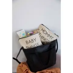 Pearhead Mommy and Baby Canvas Travel Pouch Set