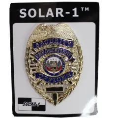 Gold/Blue Security Enforcement Officer Badge by Solar 1
