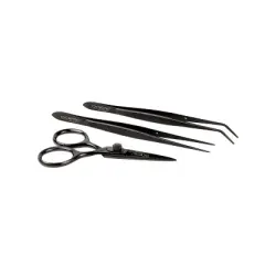 O'Creme Stainless Steel Precision Kitchen Culinary Fine-Tip Tweezer Tongs, Set of 3