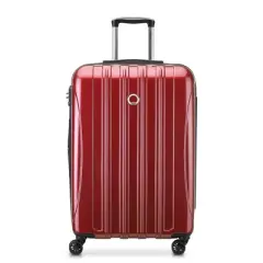 DELSEY Paris Aero Expandable Hardside Medium Checked Spinner Upright Suitcase - Red