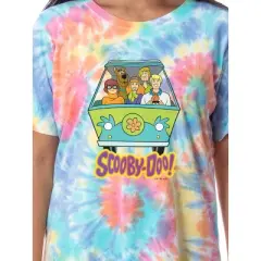 Scooby-Doo Womens' The Gang Mystery Machine Nightgown Sleep Pajama Shirt Multicolored