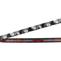 Friday The 13th Jason Lives ID Lanyard Badge Holder With 1.5" Rubber Pendant