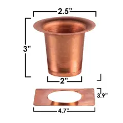 Marrgon 2 Inch Copper Gutter Adapter - Rain Chain Hanger & Diverter