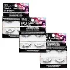 Ardell Strip Lashes 6-Pack - Demi Wispies Black - 60066 (3 Pack)