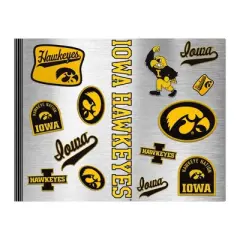 NCAA Iowa Hawkeyes Varsity Thirst Water Bottle - 24oz: Stainless Steel, Plastic Lid