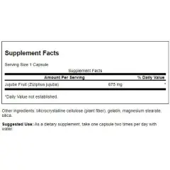 Swanson Herbal Supplements Full Spectrum Jujube Fruit 675 mg 60 Caps