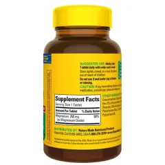 Nature Made Magnesium Oxide 250mg  Muscle, Nerve, Bone & Heart Support Supplement Tablets - 200ct
