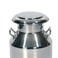 Lehman's Functional and Decorative Stainless Steel Milk Can 24.5 inches high, 10.5 Gallon